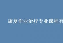 教育資訊:康復(fù)作業(yè)治療專業(yè)課程有哪些