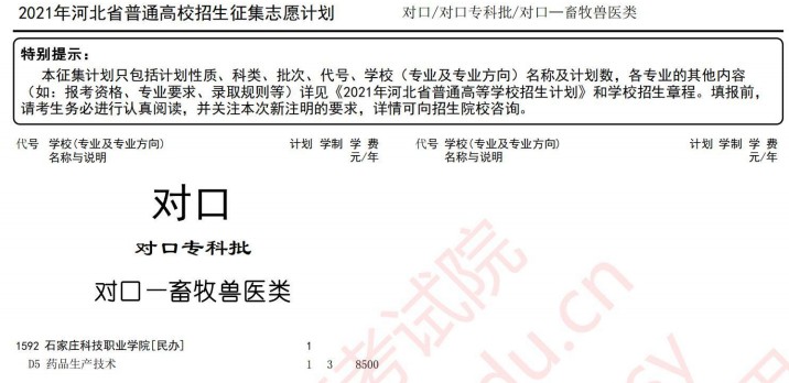 2021河北高考對(duì)口專(zhuān)科批征集志愿計(jì)劃2.jpg