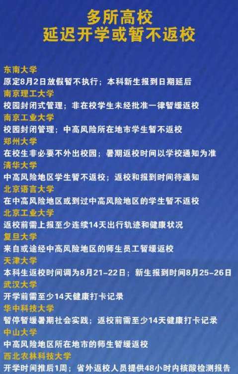 延遲開學或暫不返校