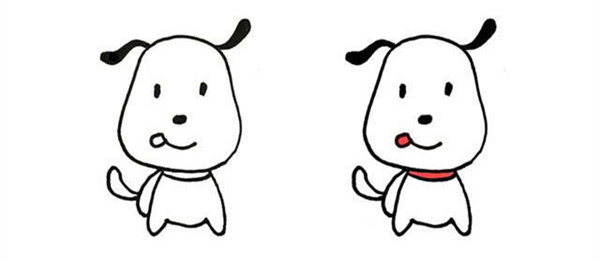 寵物小狗簡(jiǎn)筆畫2