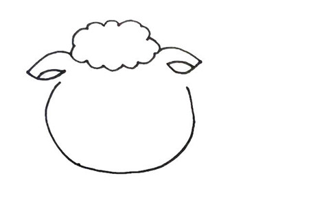 萌萌小綿羊簡(jiǎn)筆畫(huà)1