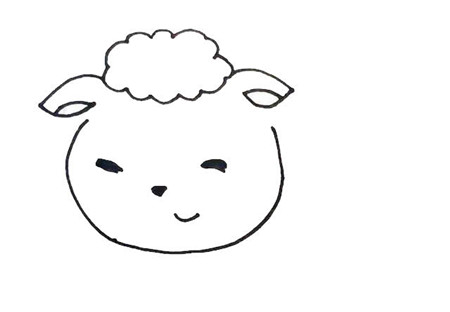 萌萌小綿羊簡(jiǎn)筆畫(huà)2
