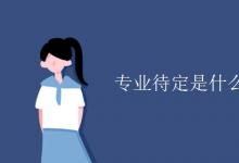 教育資訊:專(zhuān)業(yè)待定是什么意思