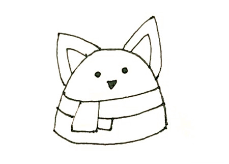 可愛(ài)柯基簡(jiǎn)筆畫(huà)3