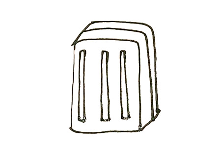 行李箱簡(jiǎn)筆畫(huà)教程3