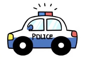 警車簡(jiǎn)筆畫(huà)步驟圖解 警車簡(jiǎn)筆畫(huà)帶顏色教程5