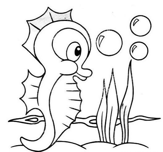 以海底世界為主題的簡(jiǎn)筆畫(huà)圖片大全8