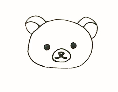 輕松熊簡(jiǎn)筆畫步驟3