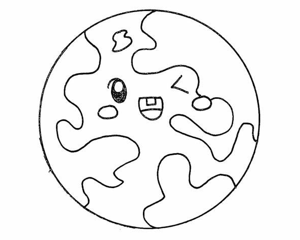 可愛(ài)的地球簡(jiǎn)筆畫怎么畫3