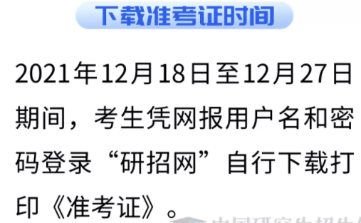 2022考研準(zhǔn)考證下載時間