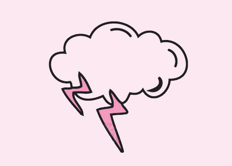 雷電簡(jiǎn)筆畫閃電簡(jiǎn)筆畫3