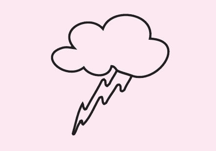雷電簡(jiǎn)筆畫閃電簡(jiǎn)筆畫2