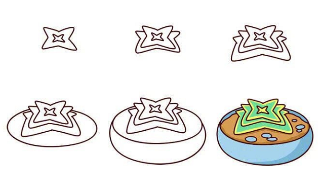 多肉盆栽的簡(jiǎn)筆畫(huà)怎么畫(huà)5