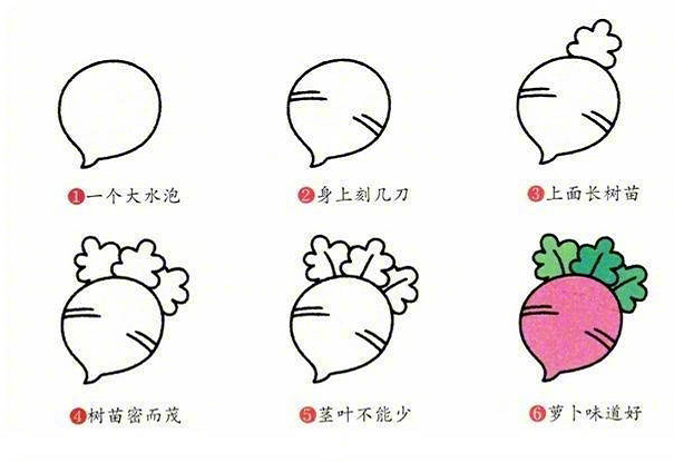 多種蔬菜的簡(jiǎn)筆畫圖片大全8