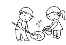 植樹節(jié)簡(jiǎn)筆畫全集