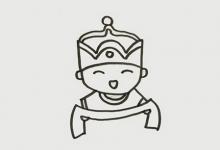 少數(shù)民族簡筆畫的步驟