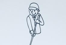 環(huán)衛(wèi)工人掃地的簡筆畫怎么畫？