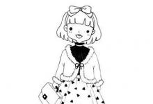 時(shí)尚小女孩簡(jiǎn)筆畫全集