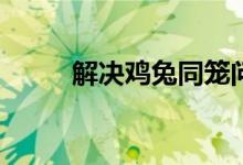 解決雞兔同籠問題的方法有哪些？