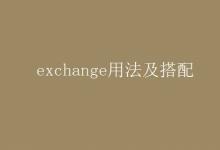 教育資訊：exchange用法及搭配