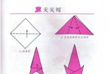 兒童手工折紙可愛尖帽！