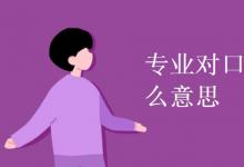 教育資訊:專業(yè)對口是什么意思