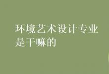 教育資訊:環(huán)境藝術(shù)設(shè)計(jì)專(zhuān)業(yè)是干嘛的