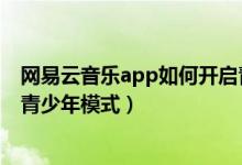 網(wǎng)易云音樂(lè)app如何開啟青少年模式（網(wǎng)易云音樂(lè)怎么設(shè)置青少年模式）