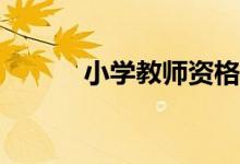 小學(xué)教師資格報考條件是什么？