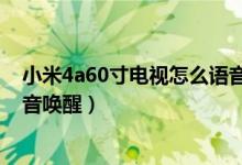 小米4a60寸電視怎么語(yǔ)音喚醒（小米平板5pro怎么設(shè)置語(yǔ)音喚醒）