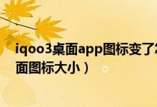 iqoo3桌面app圖標變了怎么改回來（iqoo8在哪里設(shè)置桌面圖標大?。?class=
