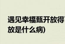 遇見(jiàn)幸福甄開(kāi)放得了什么病(遇見(jiàn)幸福中甄開(kāi)放是什么病)