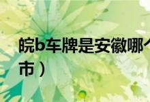 皖b車(chē)牌是安徽哪個(gè)地區(qū)(皖b是安徽哪個(gè)城市)