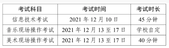 廣州中考信息技術考試時間