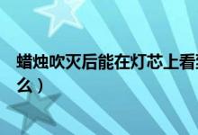 蠟燭吹滅后能在燈芯上看到什么（燭焰吹滅后燈芯上方有什么）