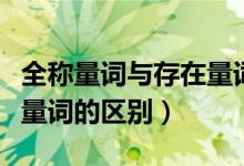 全稱(chēng)量詞與存在量詞應(yīng)用題(存在量詞和全稱(chēng)量詞的區(qū)別)