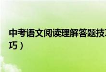 中考語文閱讀理解答題技巧全部（中考語文閱讀理解答題技巧）