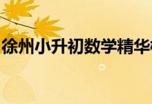 徐州小升初數(shù)學精華模擬一數(shù)學王強老師編寫