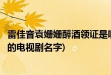 雷佳音袁姍姍醉酒領(lǐng)證是哪個(gè)電視劇(雷佳音袁姍姍醉酒領(lǐng)證的電視劇名字)
