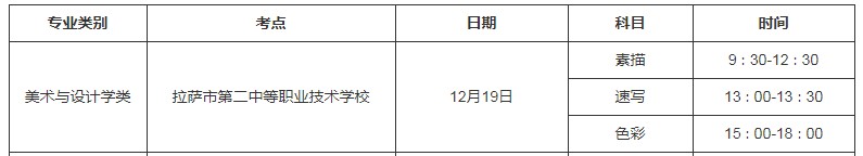 2022西藏美術統(tǒng)考/聯(lián)考時間安排