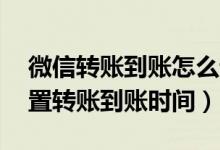 微信轉賬到賬怎么設置48小時（微信怎么設置轉賬到賬時間）
