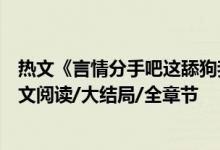 熱文《言情分手吧這舔狗我不當(dāng)了蘇潯傅清時》紅馬甲開全文閱讀/大結(jié)局/全章節(jié)