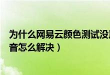 為什么網(wǎng)易云顏色測(cè)試沒聲音（網(wǎng)易云音樂顏色測(cè)試沒有聲音怎么解決）