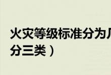 火災(zāi)等級(jí)標(biāo)準(zhǔn)分為幾種類型(火災(zāi)等級(jí)標(biāo)準(zhǔn)劃分三類)