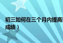 初三如何在三個(gè)月內(nèi)提高語(yǔ)文成績(jī)(初三怎樣快速提高語(yǔ)文成績(jī))
