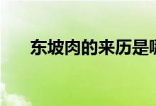 東坡肉的來歷是哪里（東坡肉的來歷）