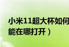 小米11超大杯如何手勢放大（小米11放大功能在哪打開）