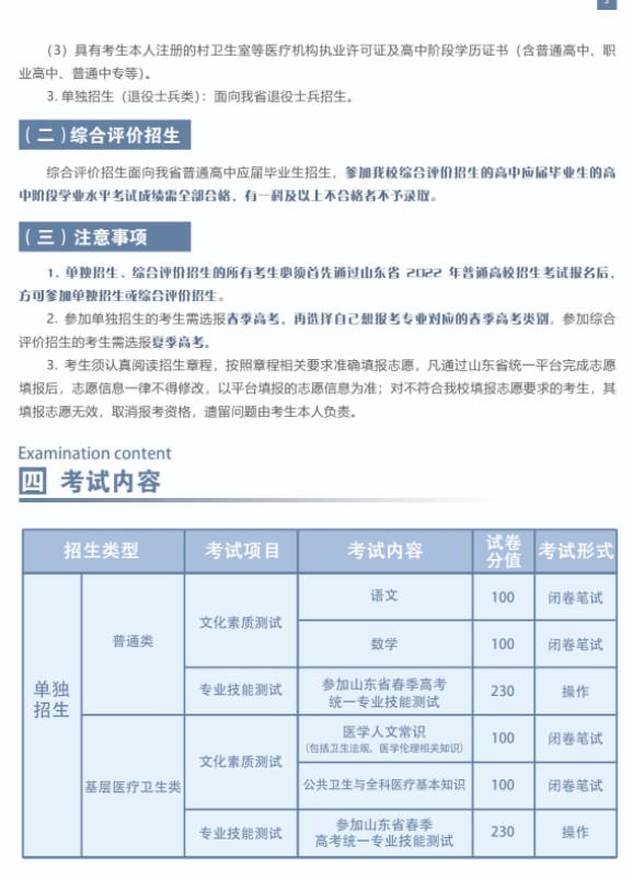 菏澤醫(yī)學(xué)專(zhuān)科學(xué)校單招和綜合評(píng)價(jià)招生簡(jiǎn)章