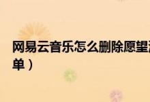 網易云音樂怎么刪除愿望清單（網易云音樂怎么刪除愿望清單）