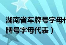 湖南省車牌號(hào)字母代表城市大小嗎(湖南省車牌號(hào)字母代表)
